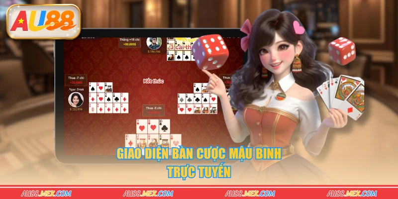 Giao diện bàn cược mậu binh trực tuyến